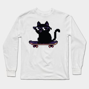 cat skating Long Sleeve T-Shirt